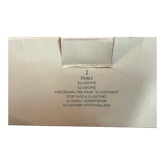 Set of 2 Partylite P0463 Illusions Swirl Glass Votive Candle Holders Clear - Picture 8 of 13